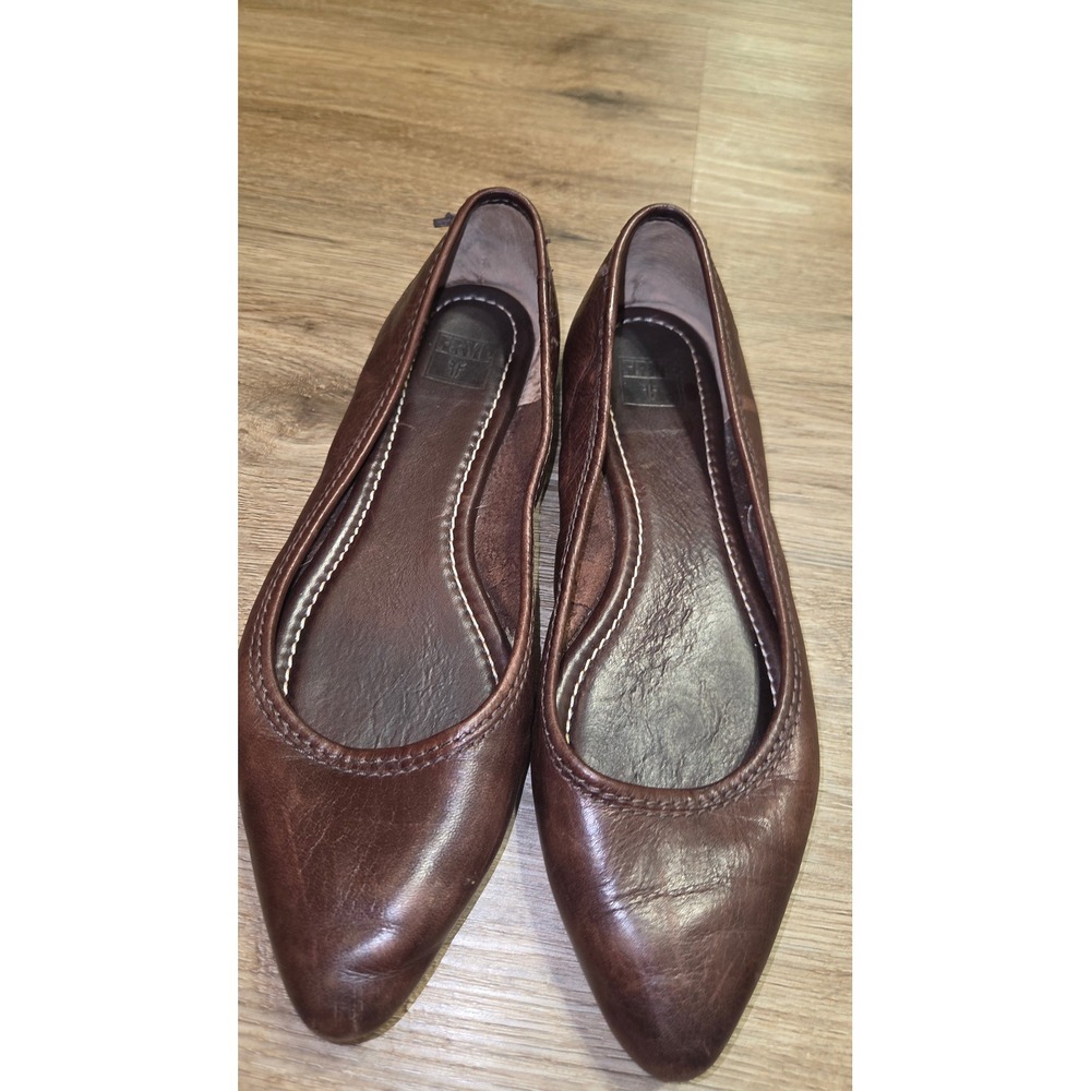 FRYE 9M Regina Ballet Soft Leather Shoes Flats Pointy toe Slip On